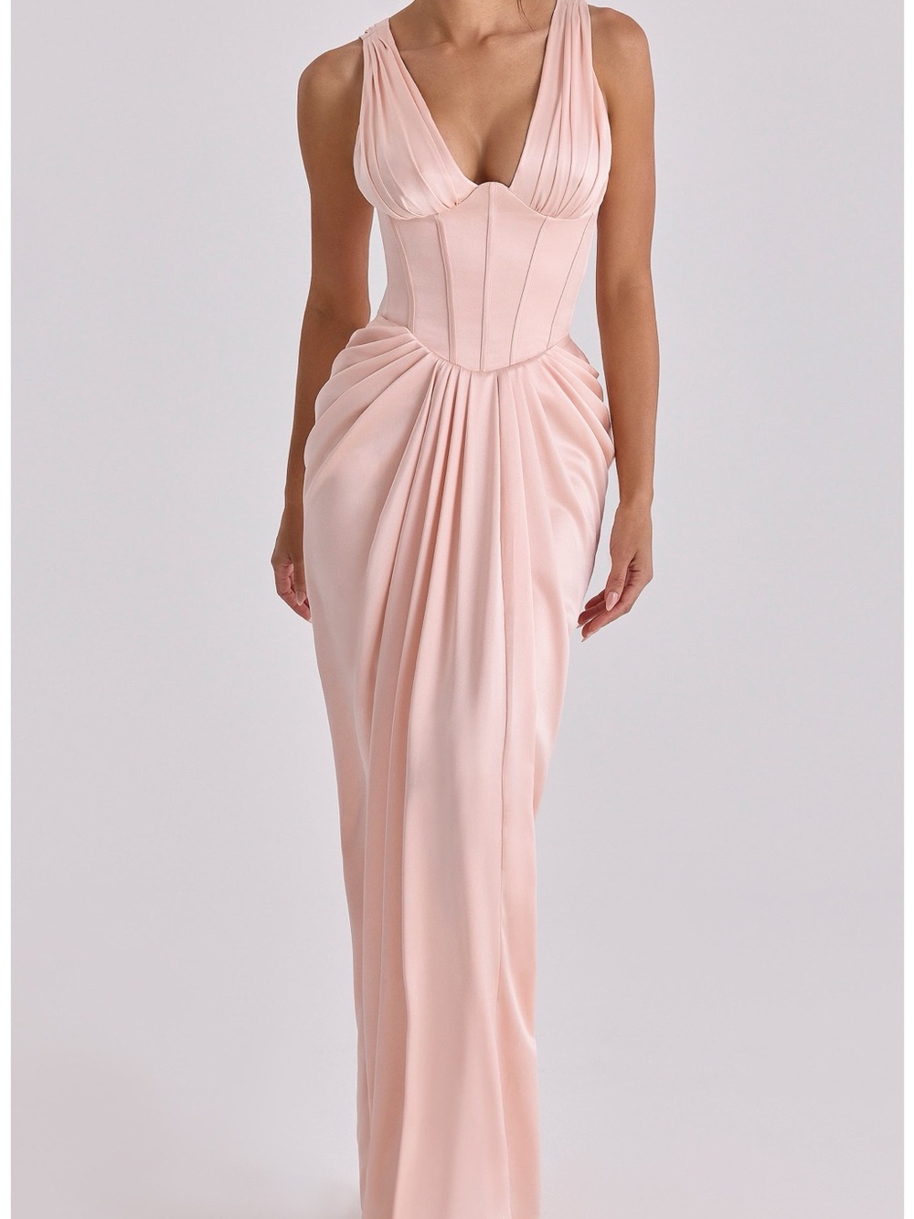 House of CB | Angeline Sleeveless Satin Corset Gown Size XS